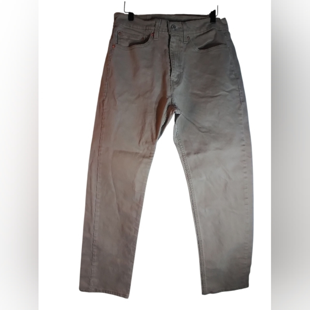 Levis 505 Mens Beige Denim Jeans Size 31/ 30 Western Workwear Performance